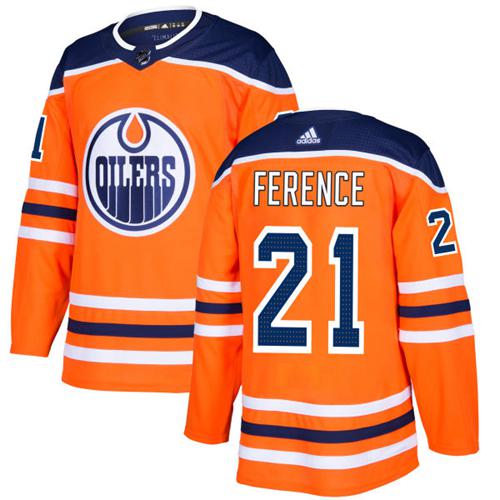 Adidas Oilers #21 Andrew Ference Orange Home Authentic Stitched NHL Jersey